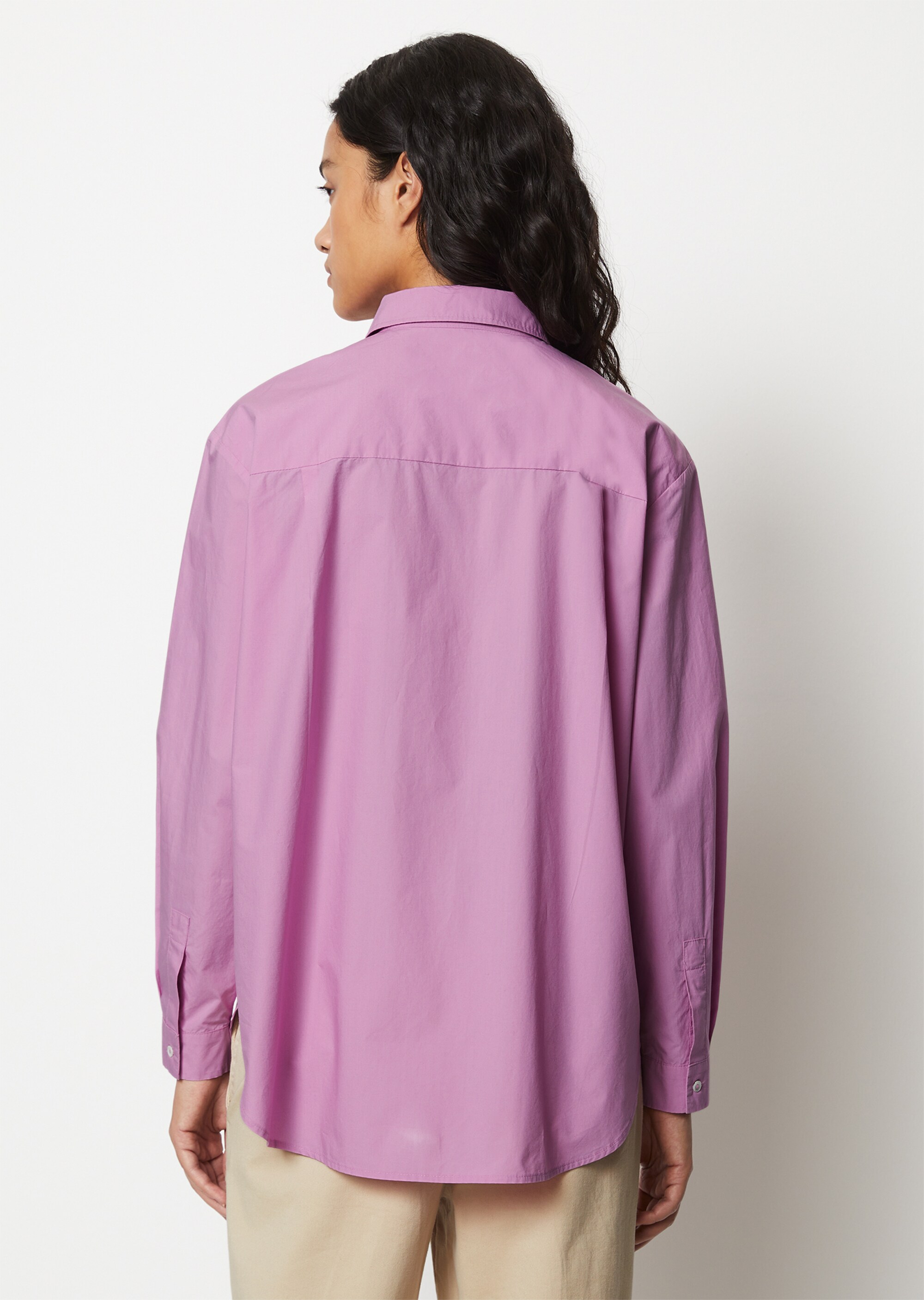 Boyfriend Hemdbluse oversize aus Organic Cotton-Popeline