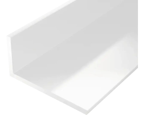 PVC hoekprofiel, wit, 20x10x1,5 mm, 1 m