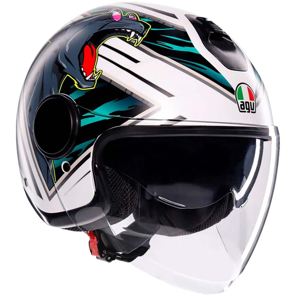 AGV - Casque Eteres Ghepard Blanc / Noir / Bleu / Mat