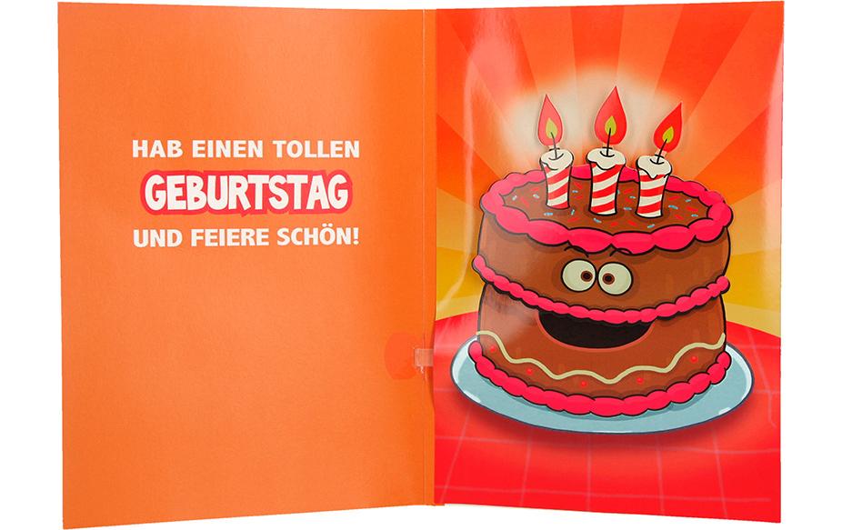 Musikkarte beweglich Happy Birthday to youLustige Geburtstagskarte mit Musik und Spruch