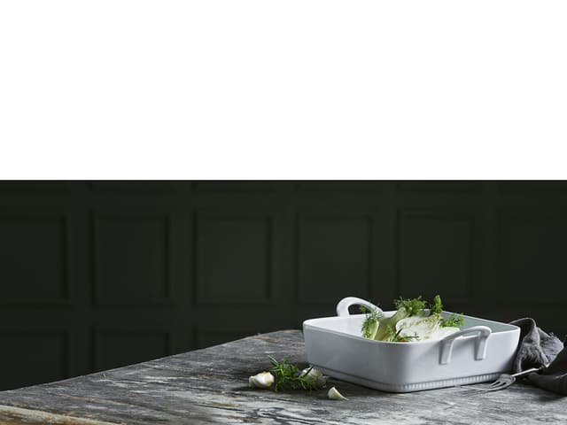 Pillivuyt Toulouse Fad 25 x 23 x 6 cm 2,4 liter Hvid