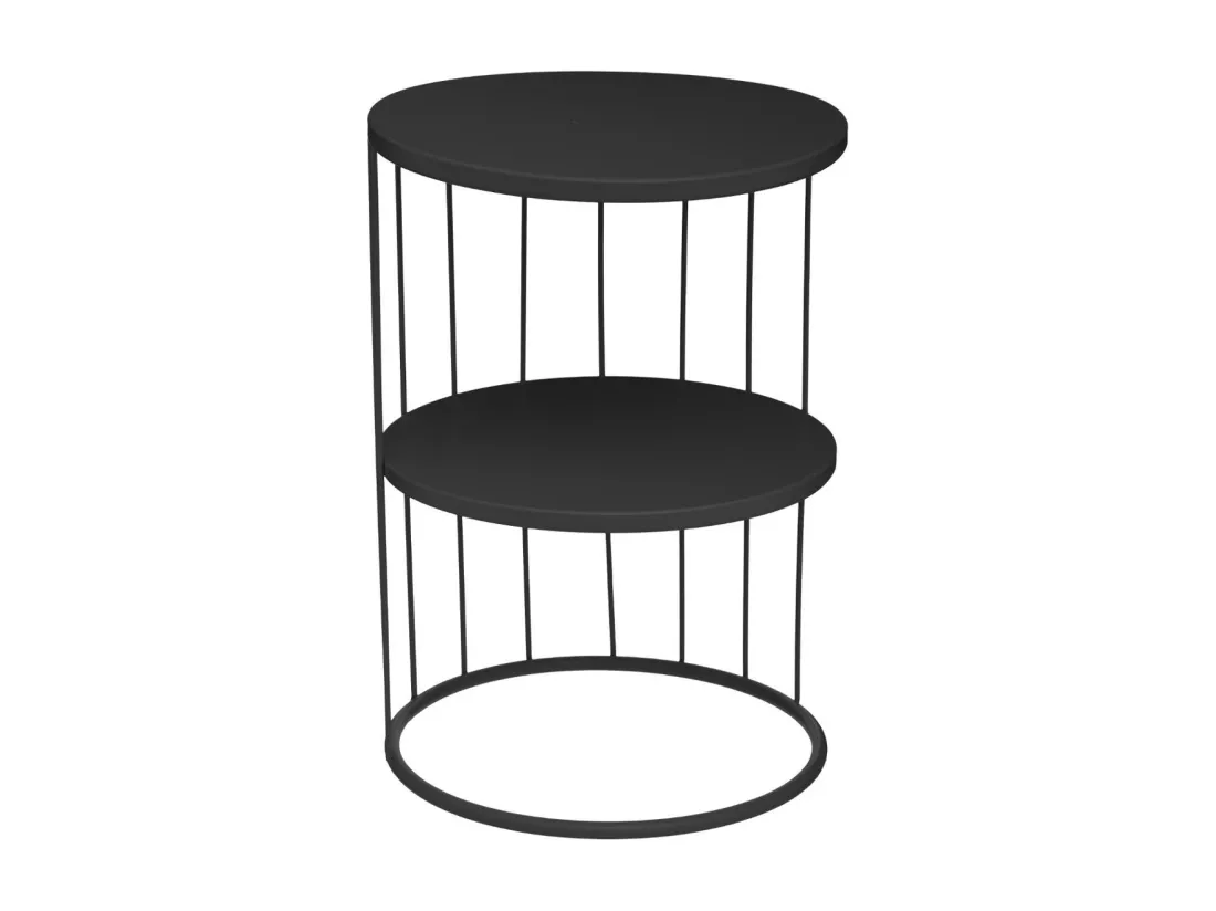 Table d'appoint design et originale en métal Noir H 52 cm