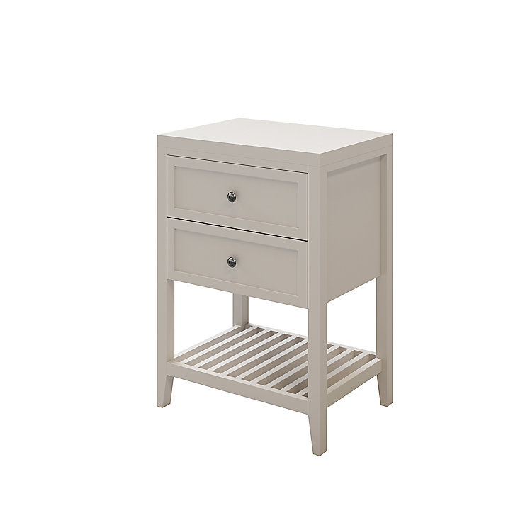 Meuble sous vasque à poser 2 tiroirs GoodHome Perma taupe 60 cm + plan de toilette