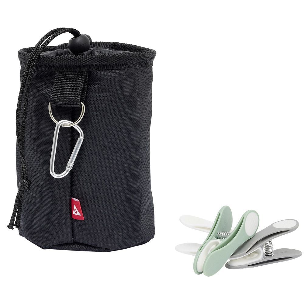 Sac avec 24 pinces à linge et mousqueton