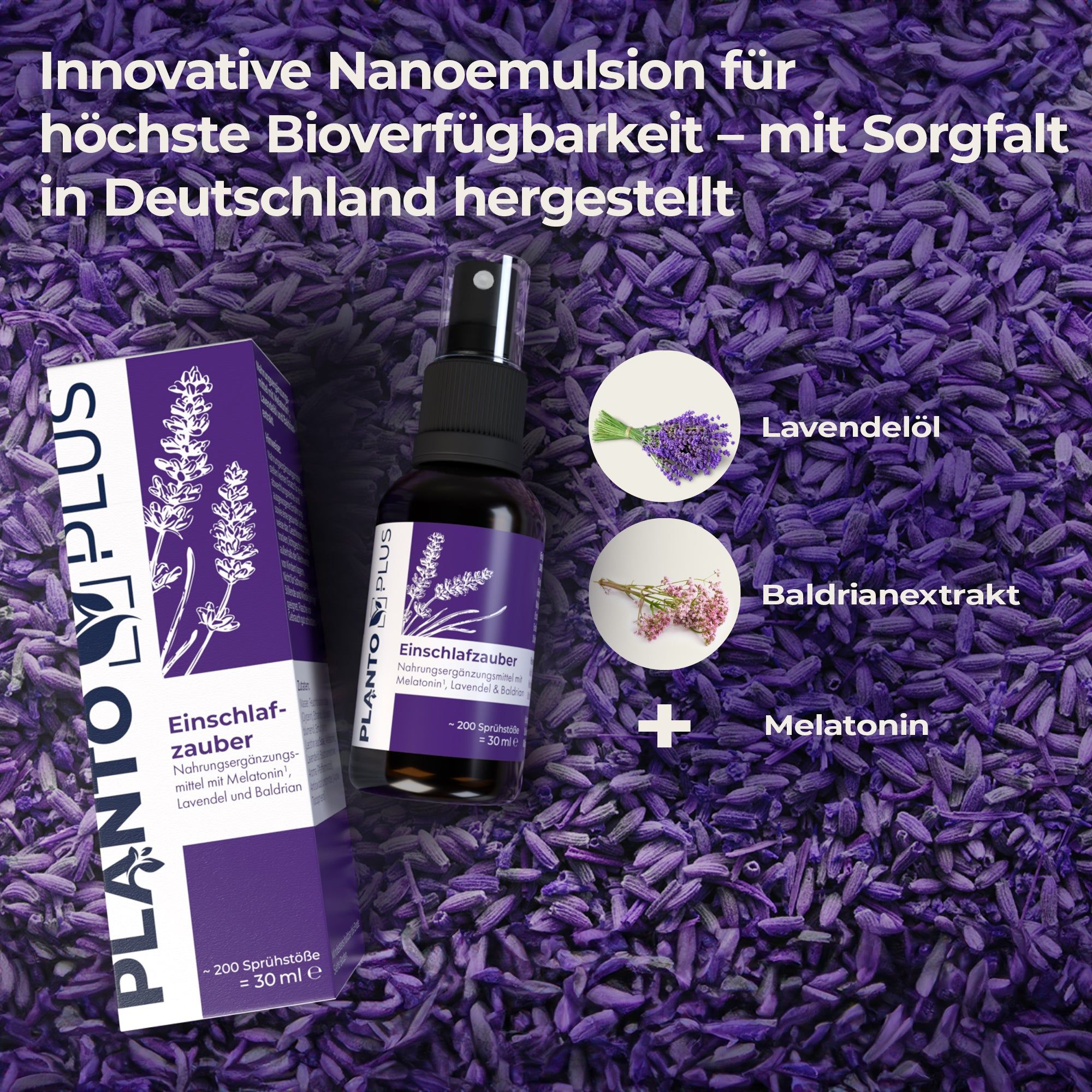 PLANTOPLUS Einschlafzauber Spray mit Melatonin