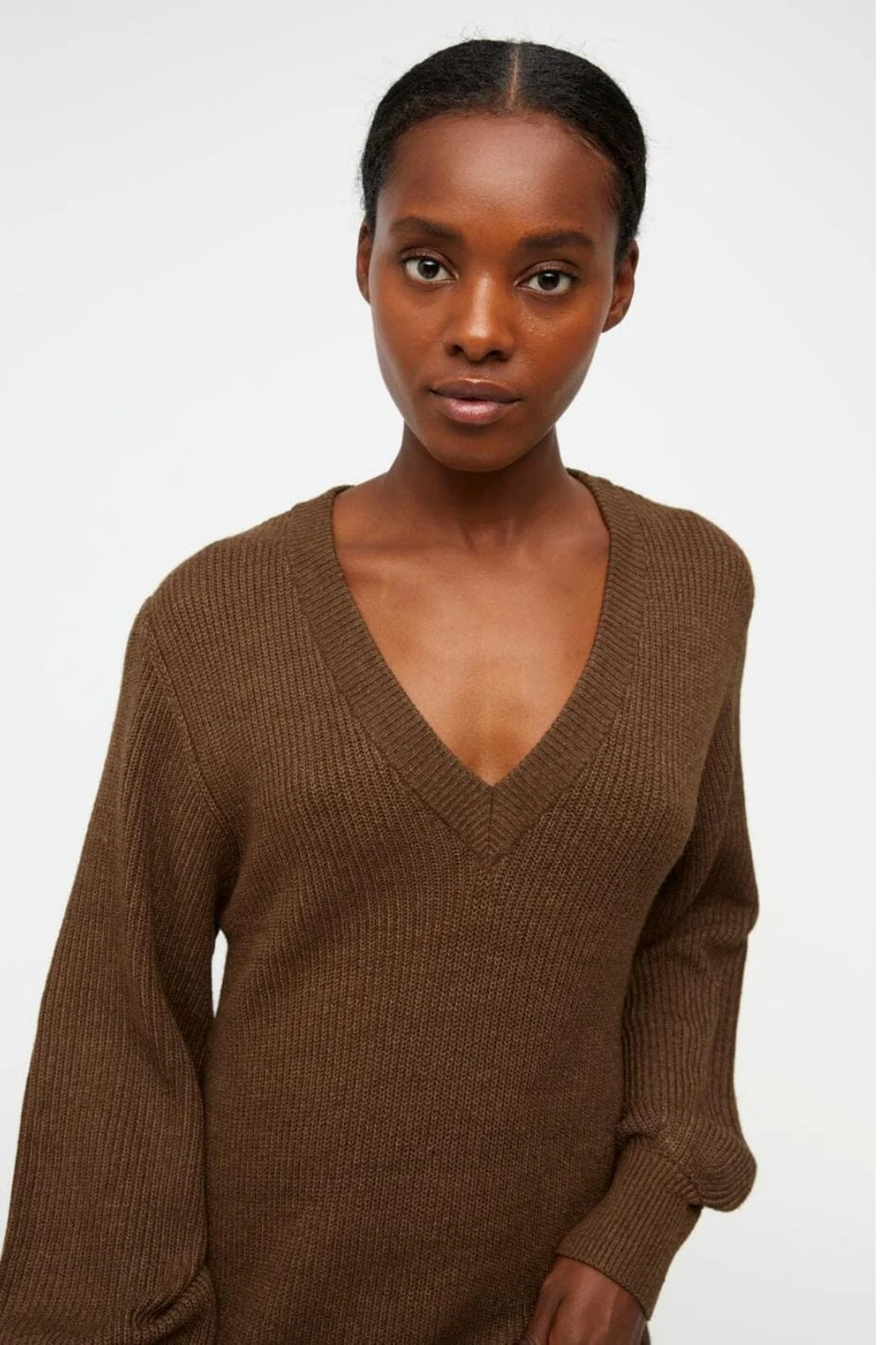 Object Objmalena L/S Knit Dress 4033365 dark earth melange