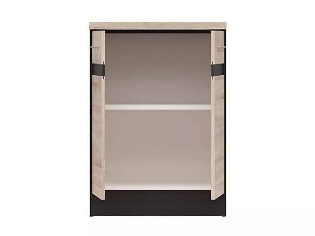 Meuble bas de cuisine 60 cm - 2 Portes - Plan de travail - chêne sonoma