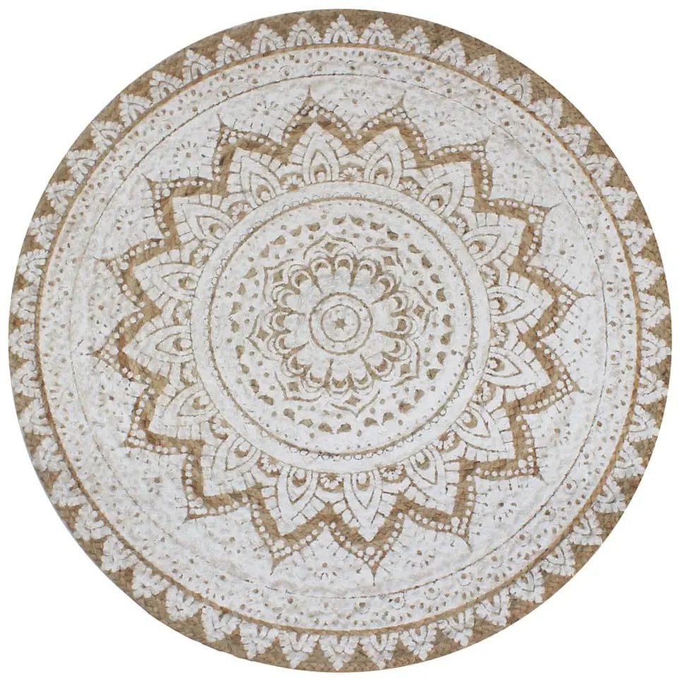 vidaXL - Tapijt - Beige - Jute - 120 cm