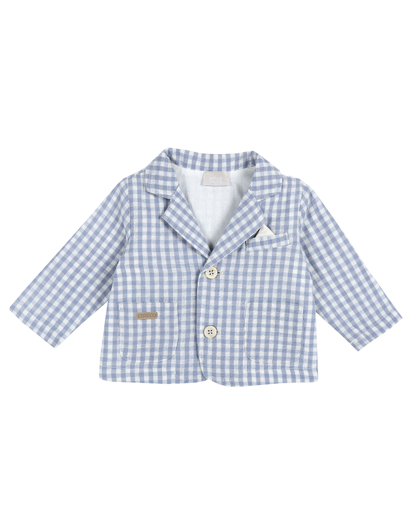 White and Blue Boy Blazer