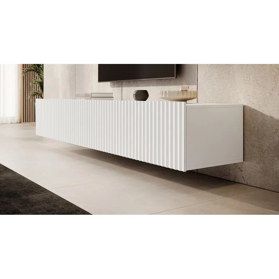 Meubella - TV-Meubel Pepinos - Wit - 200 cm