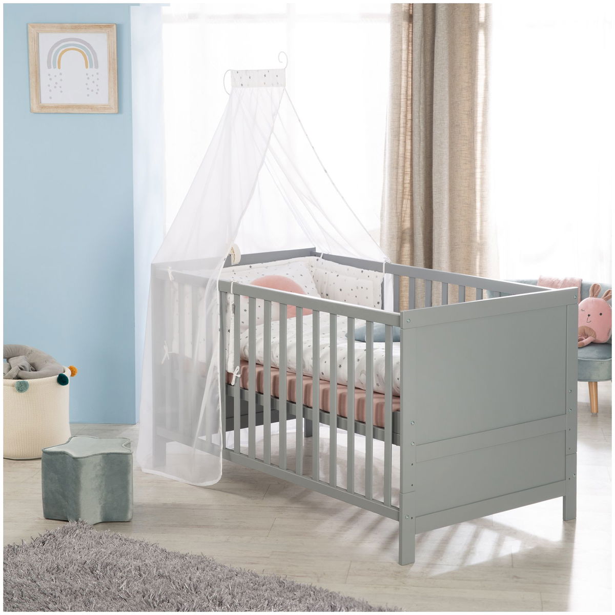 robaroba   Kinderbettset taupe/Sternenzauber