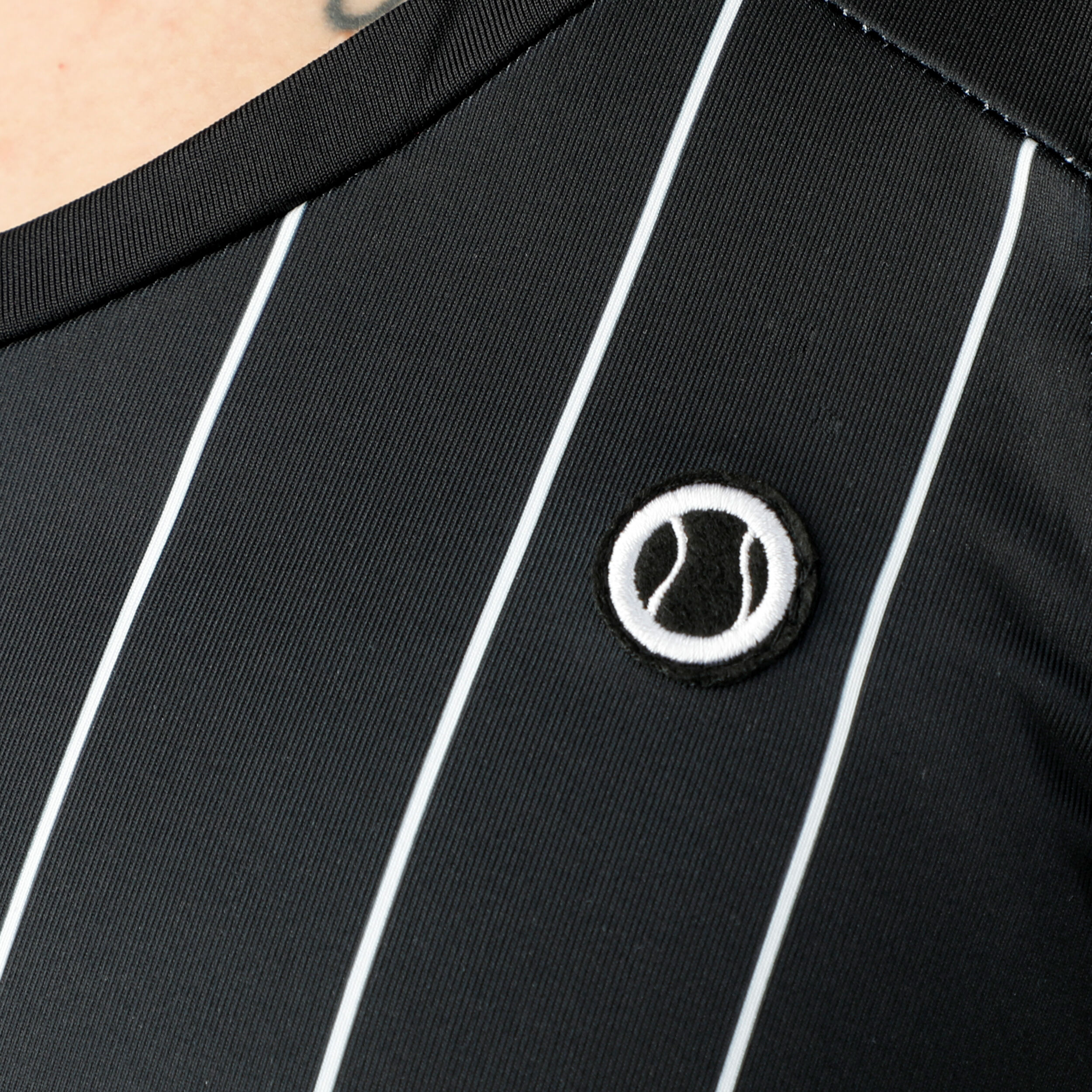 Tennis-Point Stripes Robe Edition Spéciale Femmes - Noir , Blanc