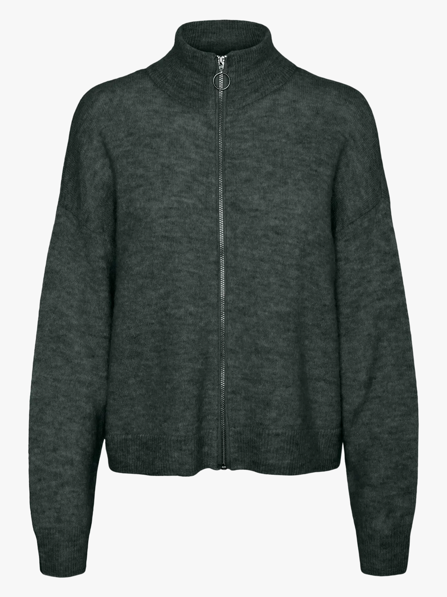 Palma Long Sleeve Highneck Zip Cardigan