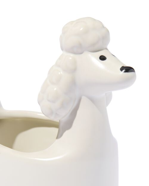 mini pot de fleurs caniche