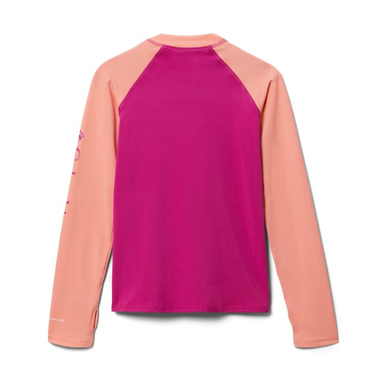 Columbia Sandy Shores LS Sunguard Shirt Kids Wild Fuchsia/Coral Reef
