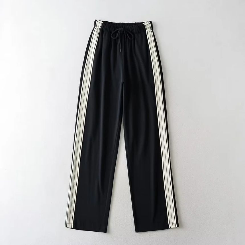 Opuscule - High Rise gestreepte losse joggingbroek
