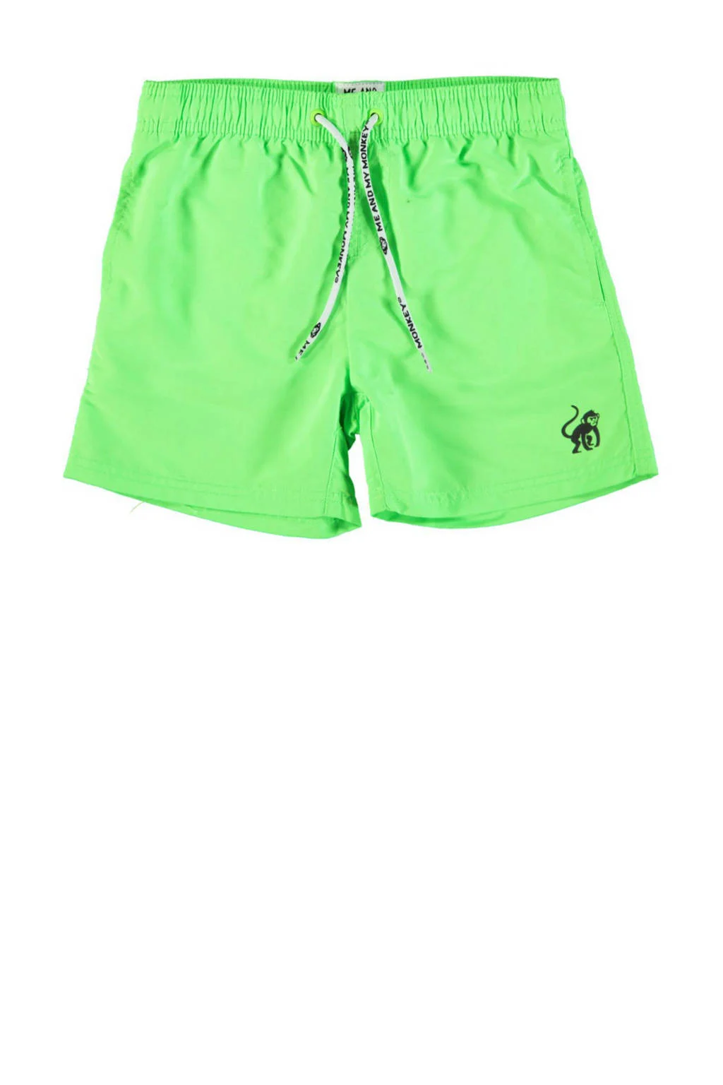 Fijne zwembroekzwemshort neon groen