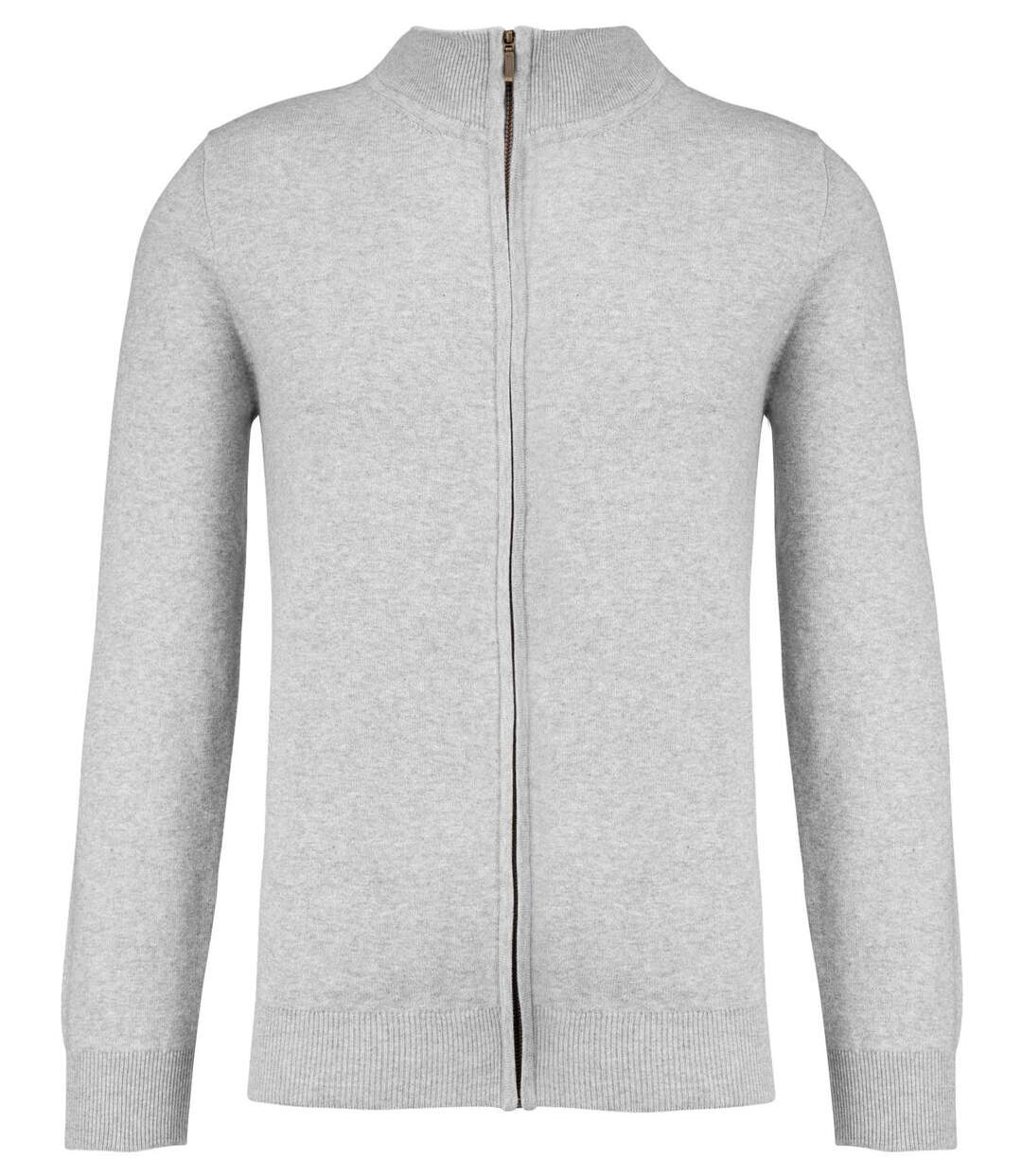 Gilet cardigan zippé - HOMME - K984 - gris clair
