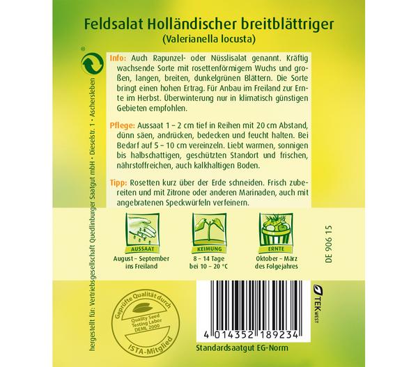 Quedlinburger Samen Feldsalat 'Holländischer