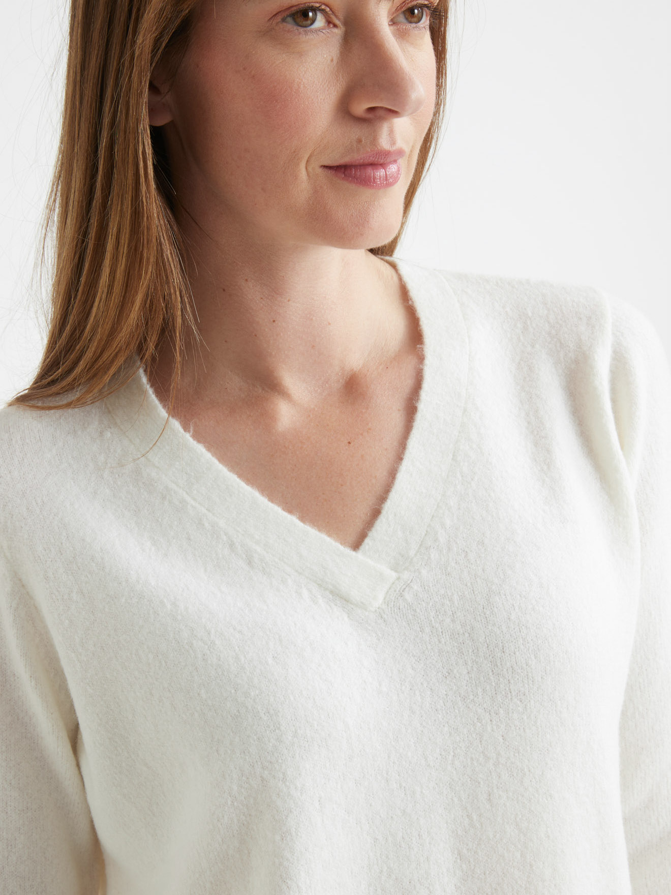 Pull tunique encolure V