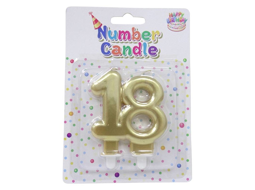 VELA ANIVERSÁRIO Nº 18 ACTUEL DOURADO