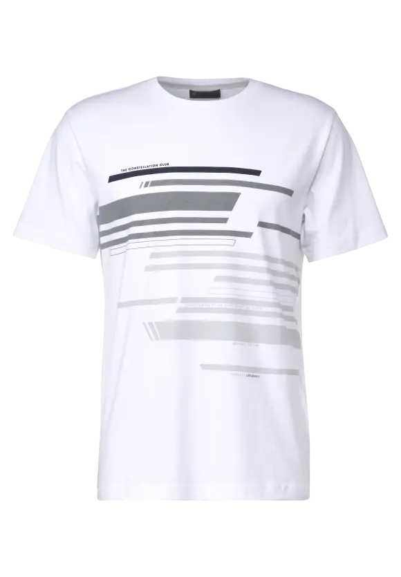 Shirt mit Brustprint - White