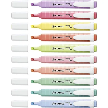 Textmarker - STABILO swing cool Pastel - 8er Pack - mit 8 verschiedenen Farben