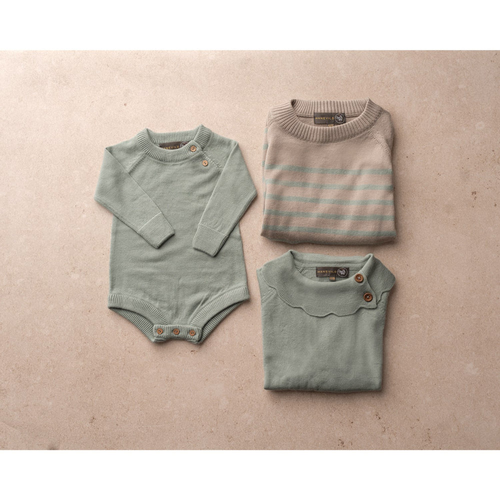 Køb Hanevild Cream Oatmeal Bertil Bluse, Merino Uld