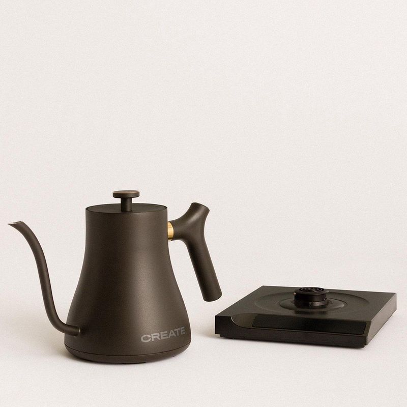 CREATE Waterkoker Digitale - 880 Watt - 500 ml - BPA vrij - RVS - Elektrisch - Mat Zwart - Hattori Swan