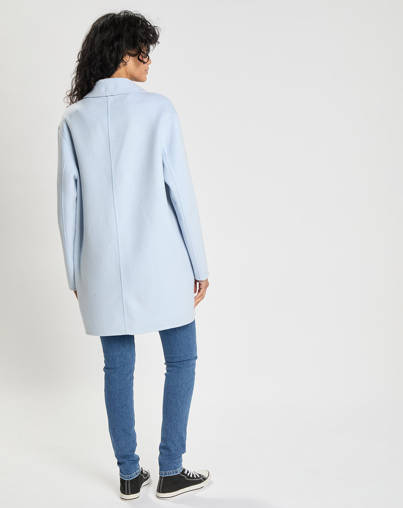 Tommy Hilfiger Manteau en laine double face mélangée  bleu clair