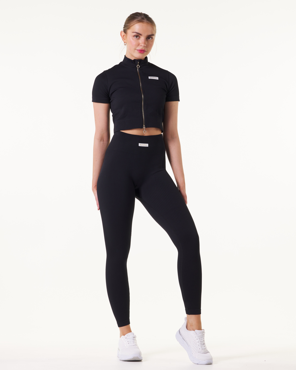 Bumpro Perfect Wide Rib Scrunch Tights Black