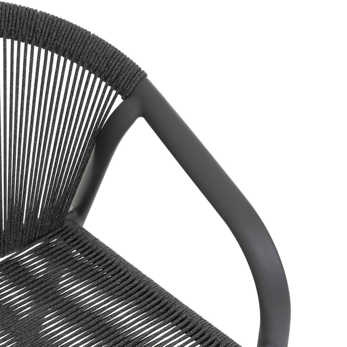FAUTEUIL RIU EMPILABLE ANTHRACITE CHINE GRAPHITE
