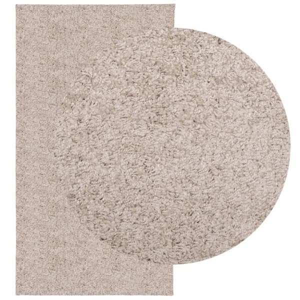 vidaXL Tykt teppe PAMPLONA høy luv moderne beige 80x150 cm