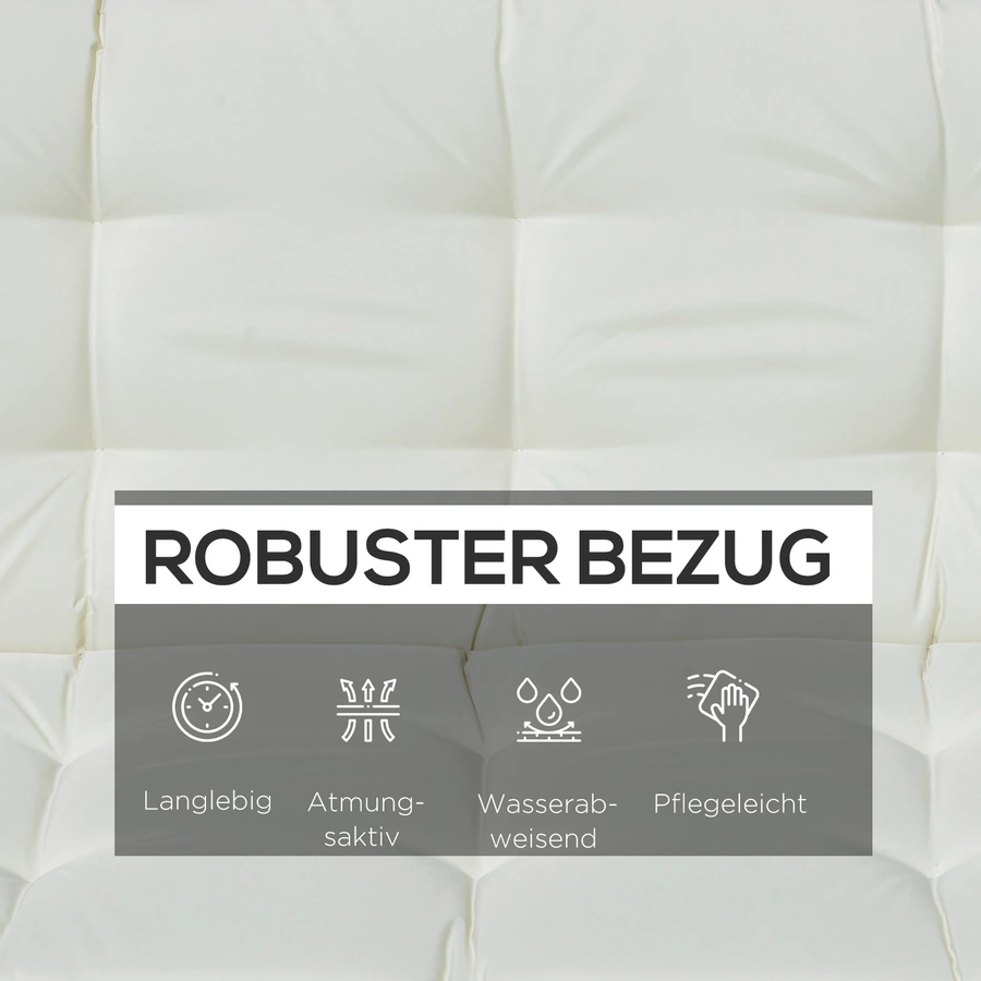 Outsunny Sitzkissen mit 6 Bändern beige