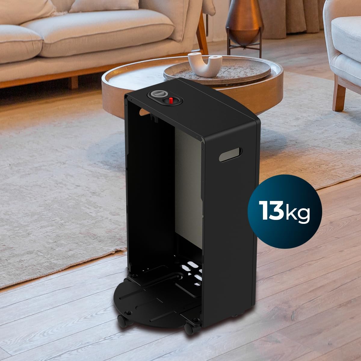 Cecotec ReadyWarm 5300 Catalytic Gasherd, 3000 W Leistung in 2 Stufen, gleichmäßige Hitze, Dreifach-Sicherheitssystem, kompatibel mit Gasflaschen mit 13 kg Kapazität, Griffe und 4 Rollen