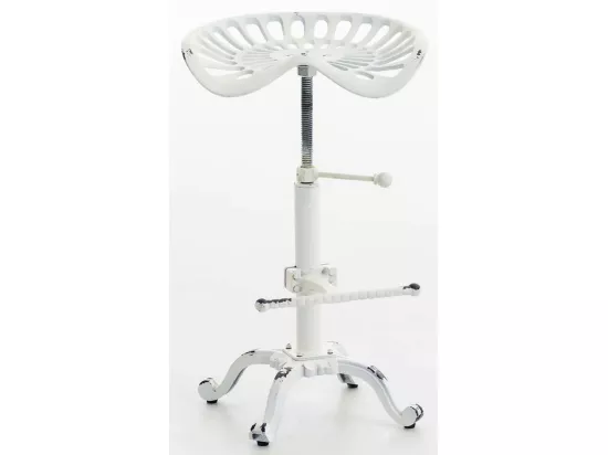 Lot de 2 Tabouret de bar - Métal & Métal - Blanc antique - Butch