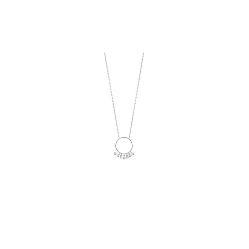 Collier Femme - Argent 925 - Oxyde de zirconium - Longueur : 45 cm