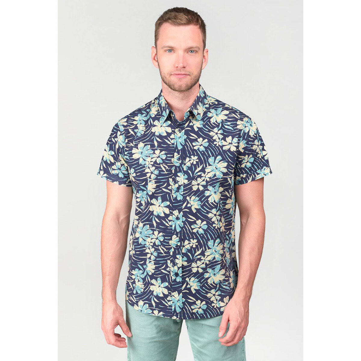 LE TEMPS DES CERISES<br>Camisa de algodão estampada