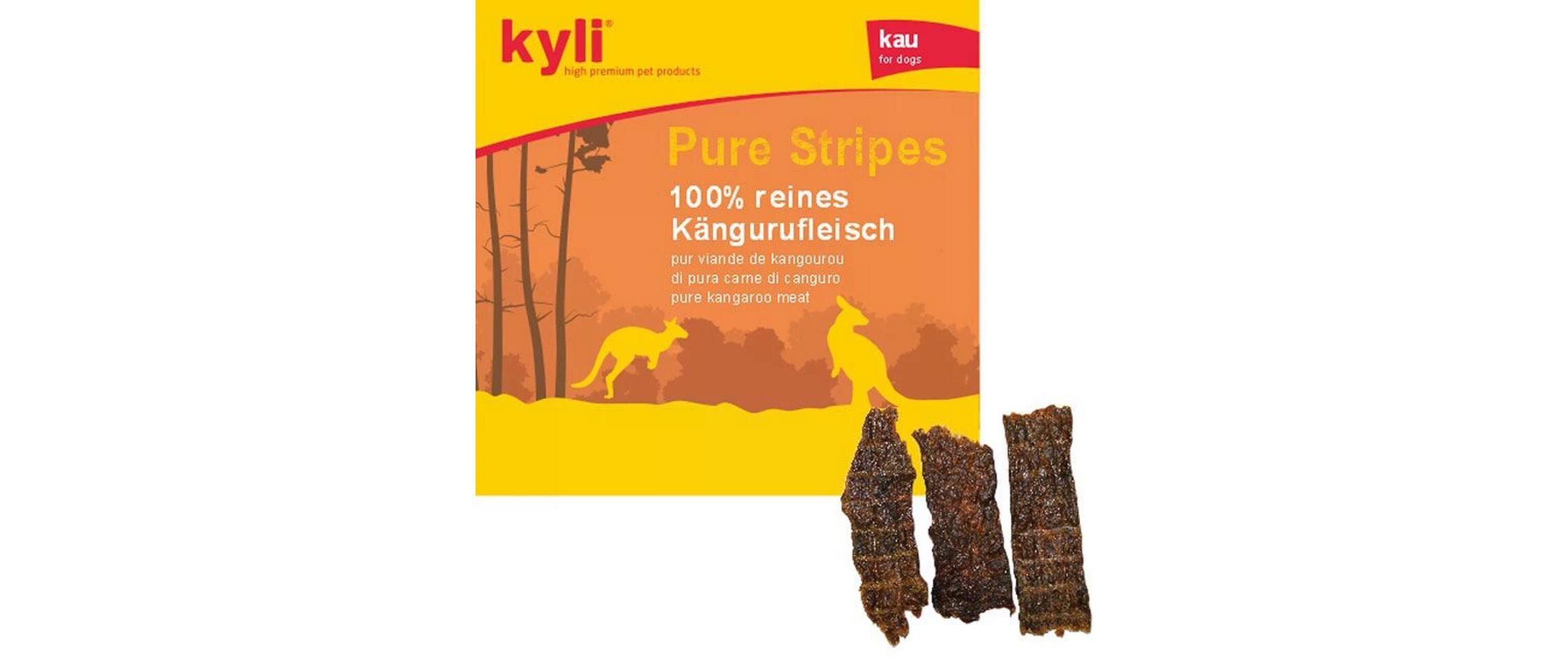 Kausnack Pure Stripes Känguru, 150 gErgänzungsfuttermittel für Hunde