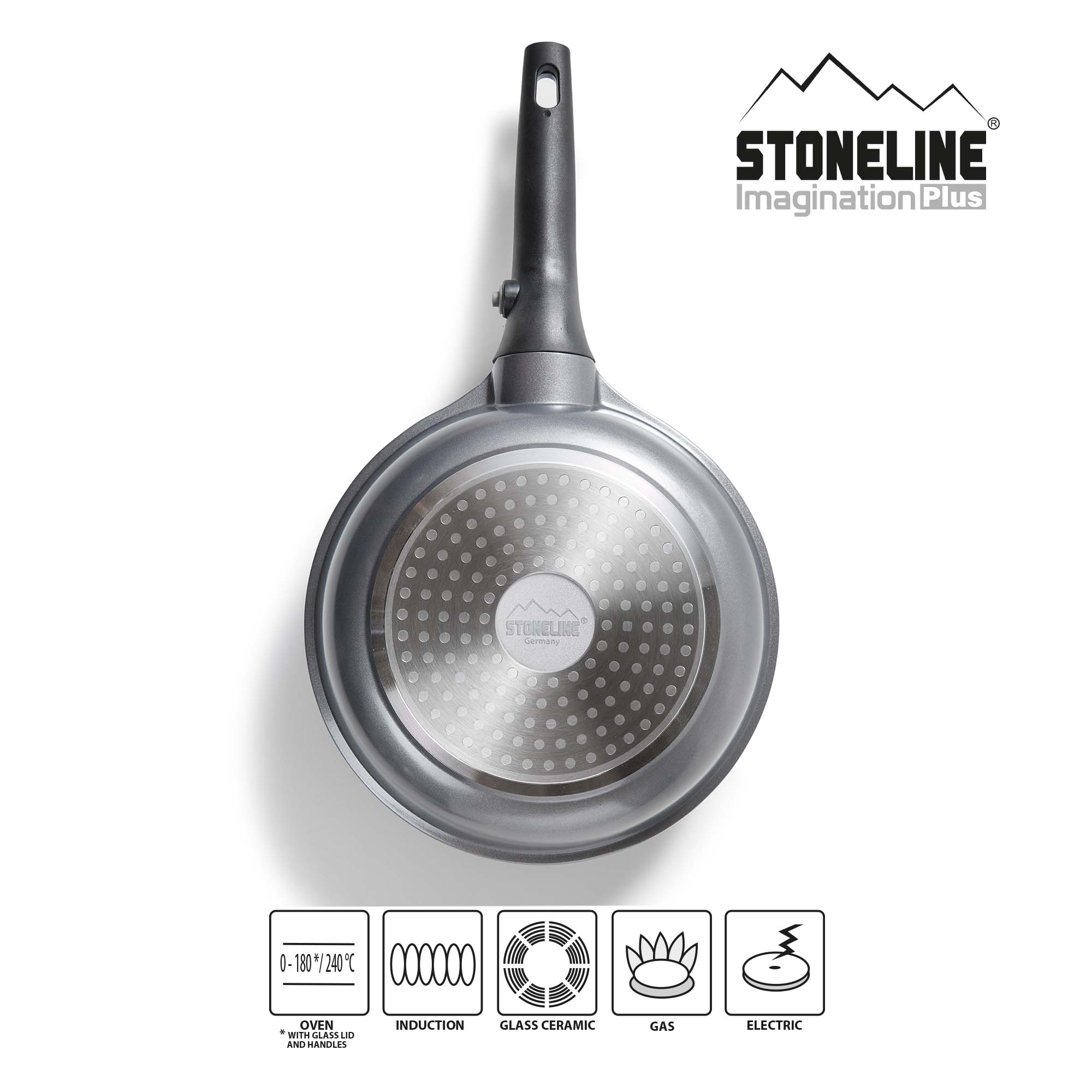 STONELINE® Imagination PLUS Kochgeschirr-Set, 8-tlg., mit abnehmbaren Griffen
