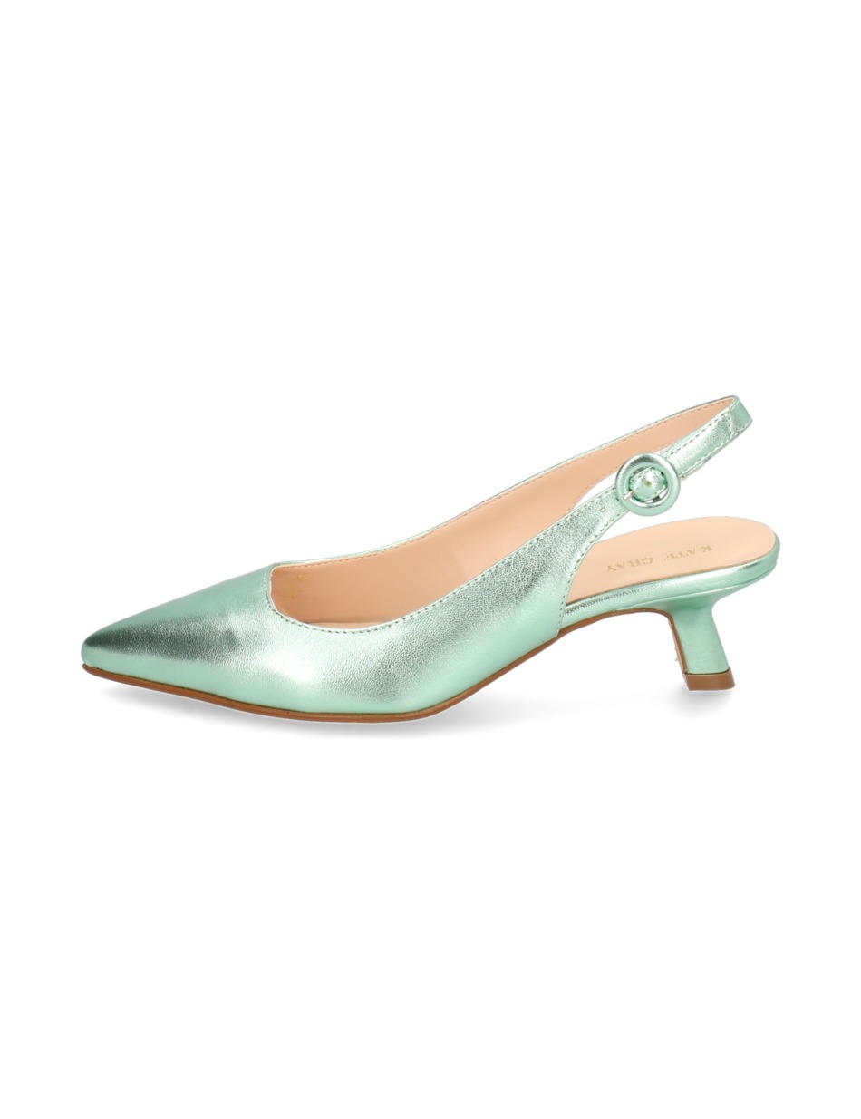 Glattleder Slingpumps