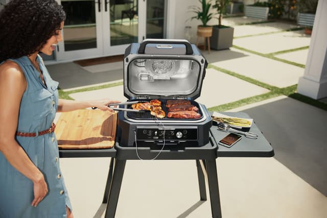 Ninja Woodfire Pro Connect XL elektrisk grill OG901EU (blå & sort)