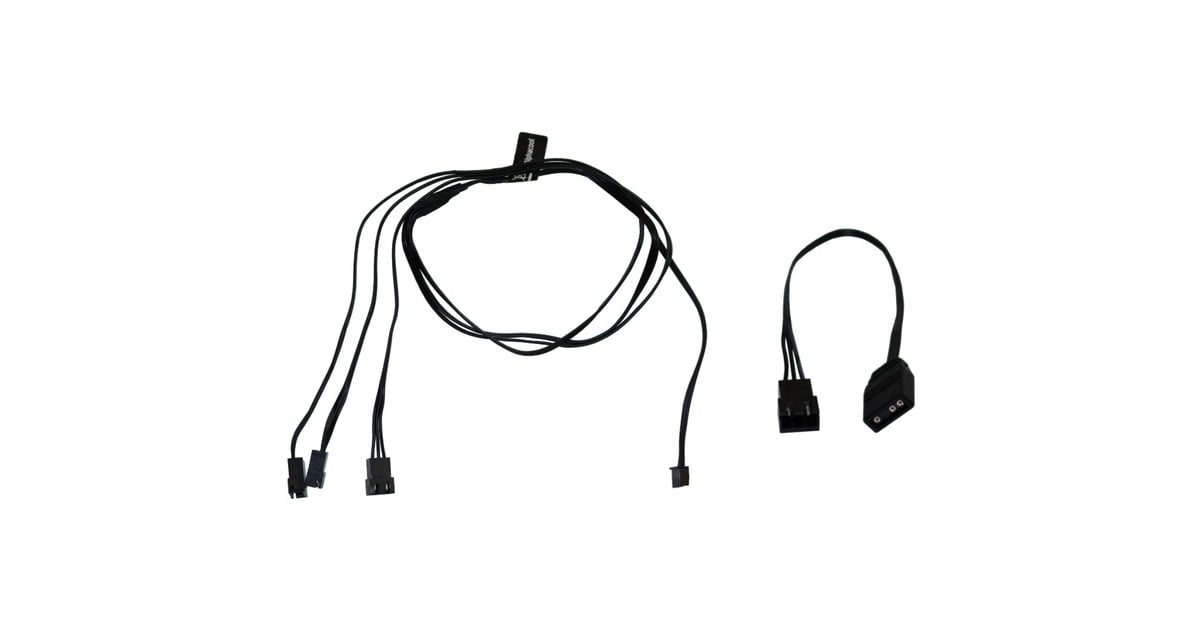 AlphacoolDigital RGB LED Y-kabel 3-weg met JST male connector  (Zwart, 60cm)