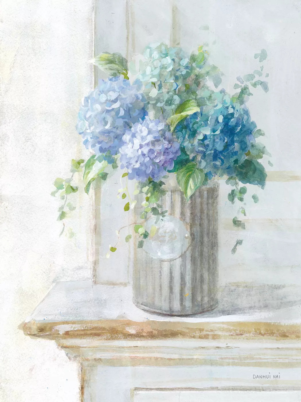 Wandbild 30 x 40 cm Morning Hydrangeas I