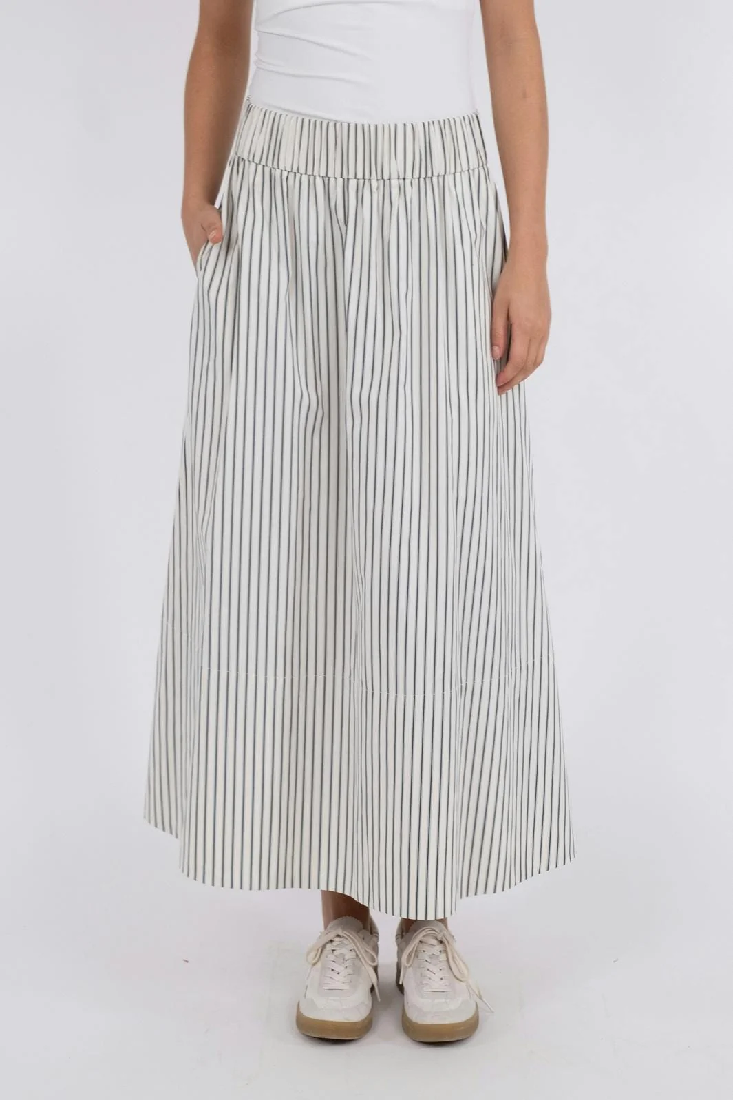 Neo Noir Yara Long Stripe Skirt