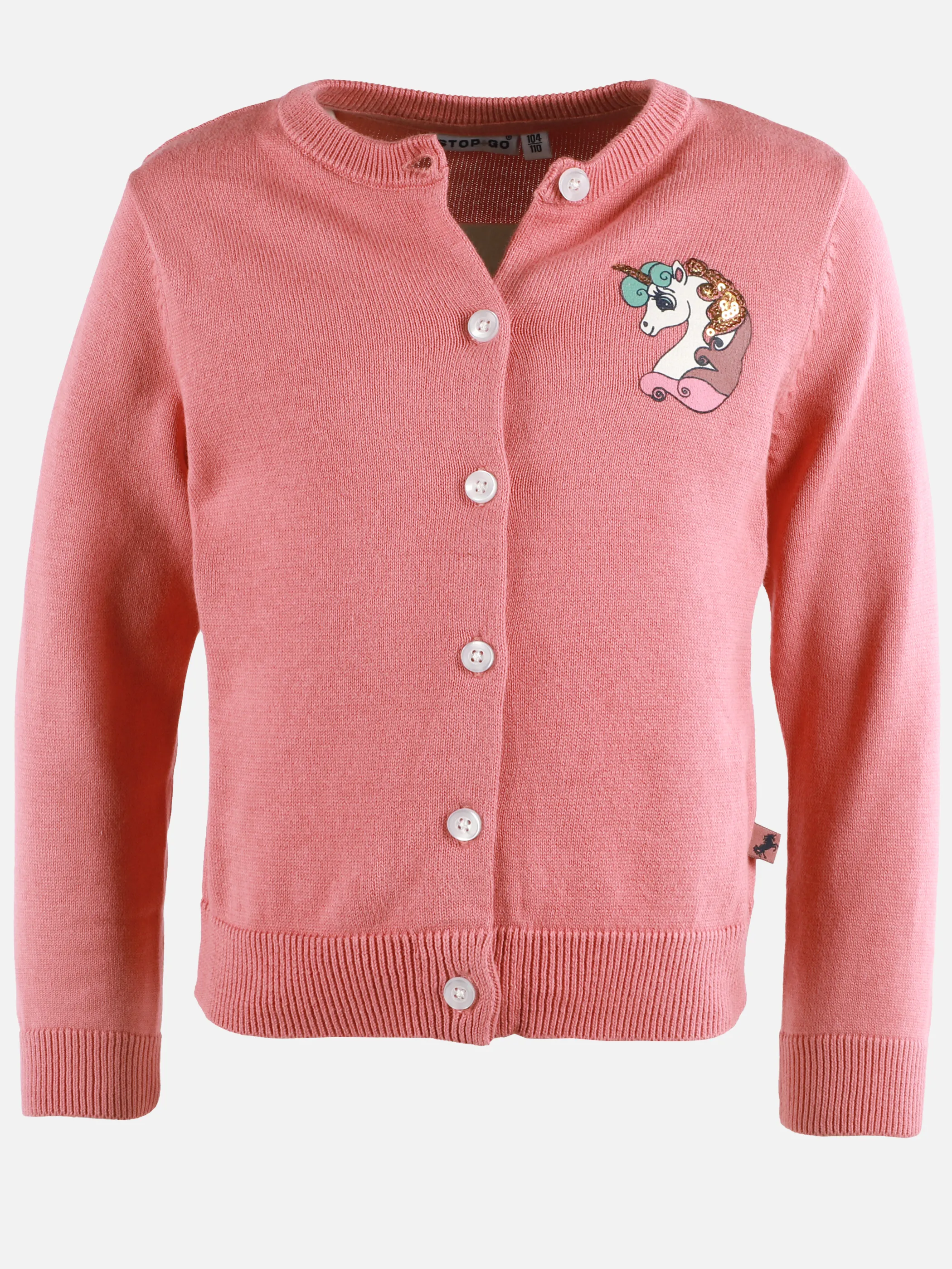 Mädchen Cardigan mit Einhornprint in Pailletten-Optik