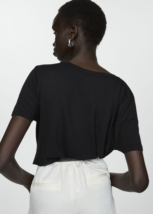 MANGO Short sleeve t-shirt Black