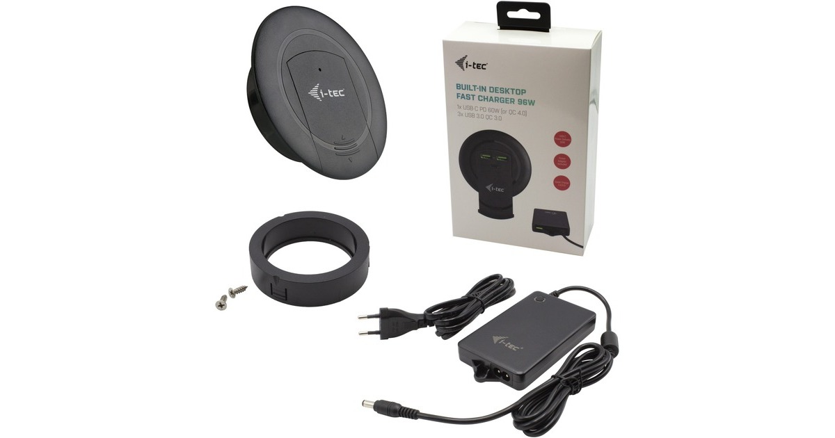 i-tecBuilt-in Desktop Fast Charger  (Zwart, USB 3.0)