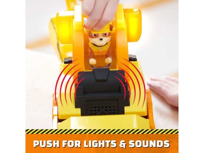 Spinmaster Rubble und Crew Deluxe Bulldozer Rubble mit seinem Deluxe Planierraupen-Fahrzeug