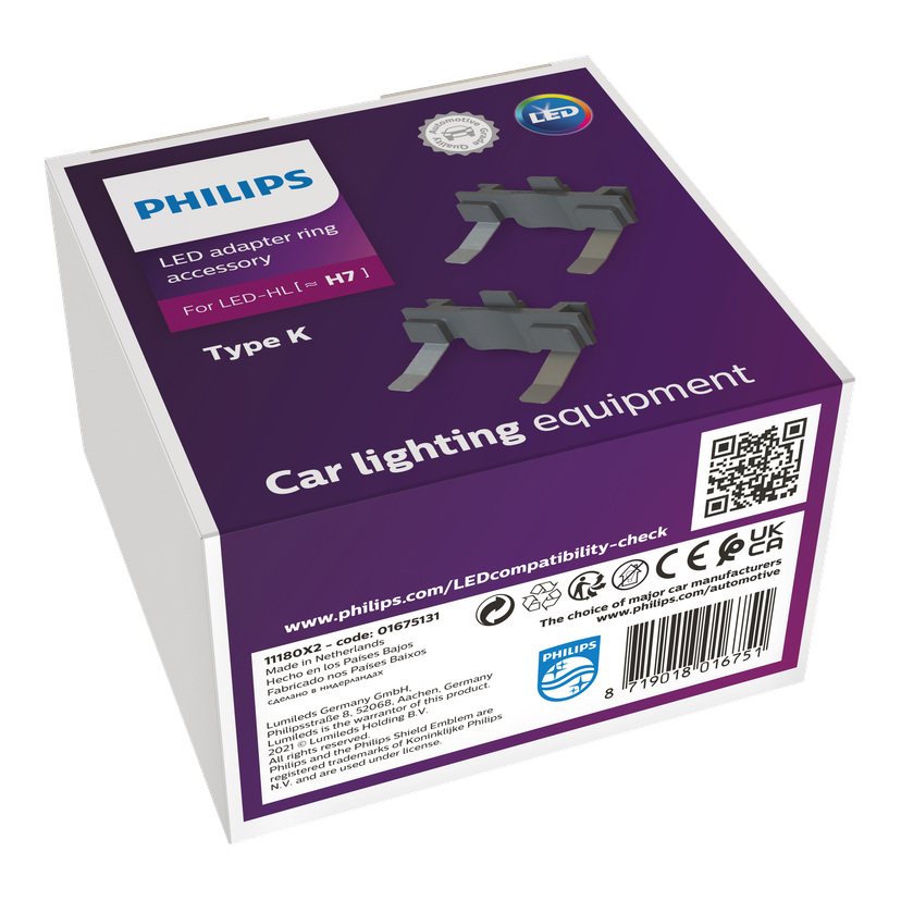LED-adapterring 2-pk H7